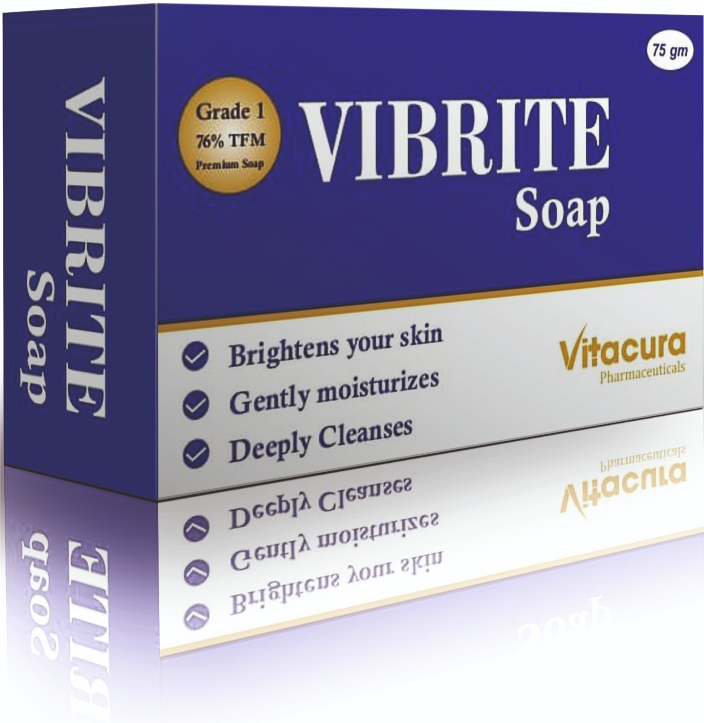 Vibrite Soap with L-Glutathione, Kojic Acid, Vitamin C & Bakuchiol | Brightening & Cleansing Soap for Dark Spots & Uneven Skin Tone | For Men & Women - Image 3